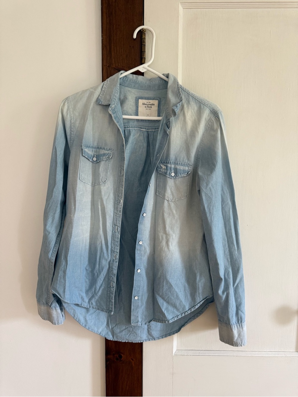 Abercrombie & Fitch Light Blue Denim Shirt